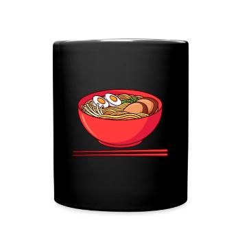Chemise Ramen Design Kawaii Art - Mug uni - noir - Devant