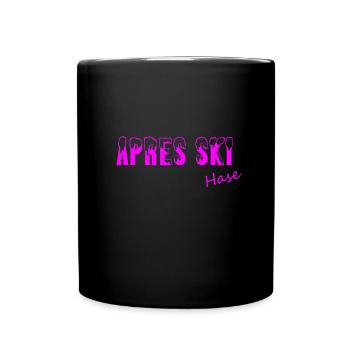 Apres-Ski, APRESSKI, apres ski hase Skihase - Tasse einfarbig - Schwarz - Vorne