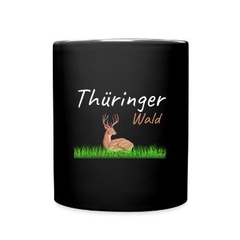 Thüringer Wald Thüringen Heimat Erfurt Wandern - Tasse einfarbig - Schwarz - Vorne