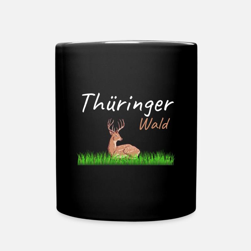 Thüringer Wald Thüringen Heimat Erfurt Wandern - Tasse einfarbig - Schwarz