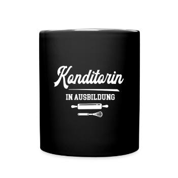 Konditorin in Ausbildung Konditorausbildung Azubi - Tasse einfarbig - Schwarz - Vorne