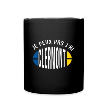 Rugby Je peux pas j ai Clermont supporter - Mug uni - noir - Devant