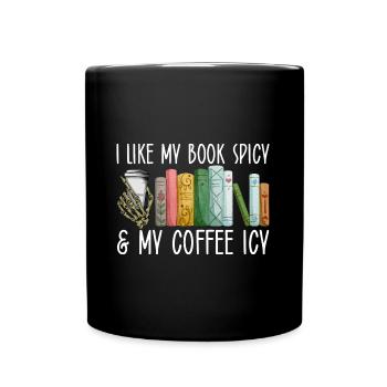 Book Lover Book Reader Coffee Lover - Full Colour Mug - black - Front