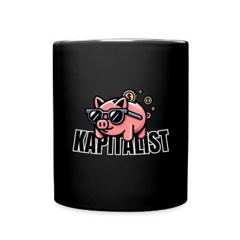 Kapitalist - Tasse einfarbig - Schwarz - Vorne