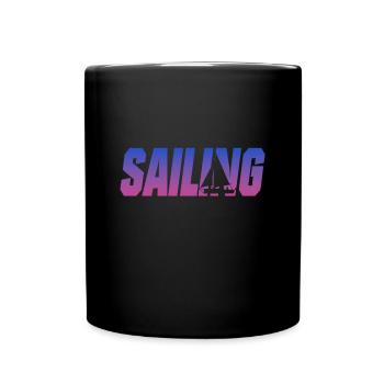 Segeln - Tasse einfarbig - Schwarz - Vorne