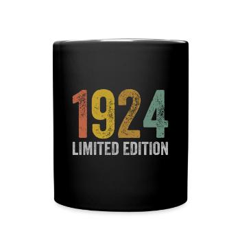 Vintage 1924 Limited Edition Birthday - Full Colour Mug - black - Front