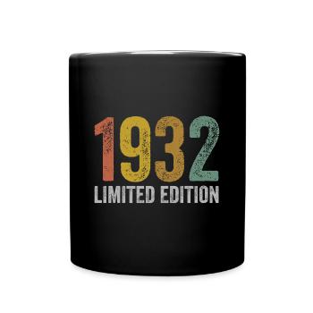 Anniversaire vintage 1932 édition limitée - Mug uni - noir - Devant