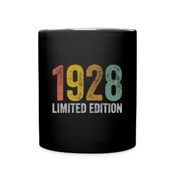 Jahrgang 1928 Limited Edition Geburtstag - Tasse einfarbig - Schwarz - Vorne