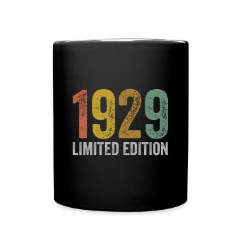 Vintage 1929 Limited Edition Birthday - Full Colour Mug - black - Front