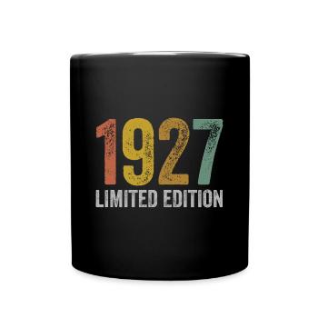 Jahrgang 1927 Limited Edition Geburtstag - Tasse einfarbig - Schwarz - Vorne