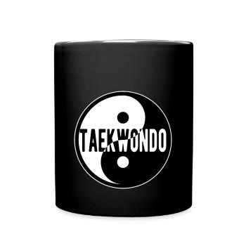 Taekwondo Yin Yang Logo Martial Arts Japan - Full Colour Mug - black - Front