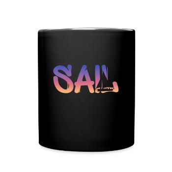 segeln - Tasse einfarbig - Schwarz - Vorne