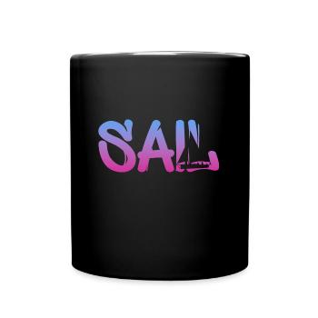 Sail Sailin Segeln Segler - Tasse einfarbig - Schwarz - Vorne