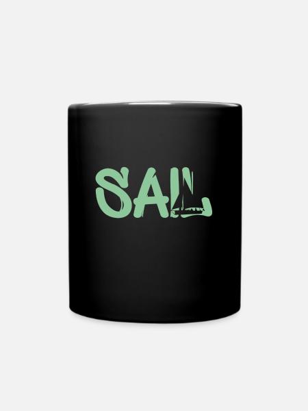 Sail Segeln Segelboot - Tasse einfarbig - Schwarz