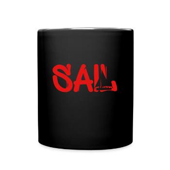 sail rot - Tasse einfarbig - Schwarz - Vorne