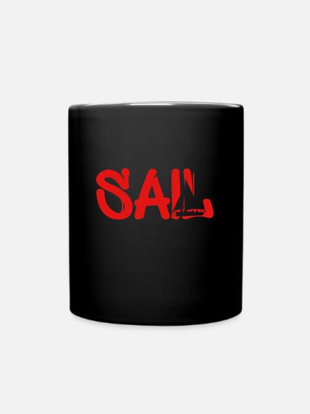 sail rot - Tasse einfarbig - Schwarz