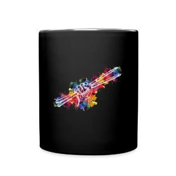 Erhöhen Sie Ihren Rhythmus mit vom Drum Corps - Tasse einfarbig - Schwarz - Vorne