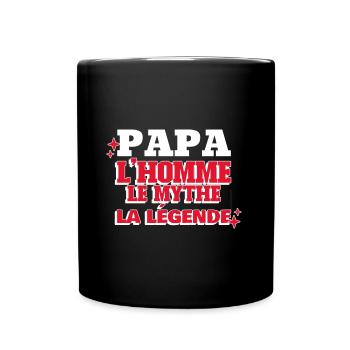 Papa homme mythe légende. - Mug uni - noir - Devant