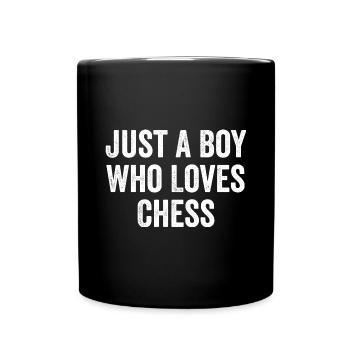 Juste un garçon qui aime le joueur d’échecs - Mug uni - noir - Devant