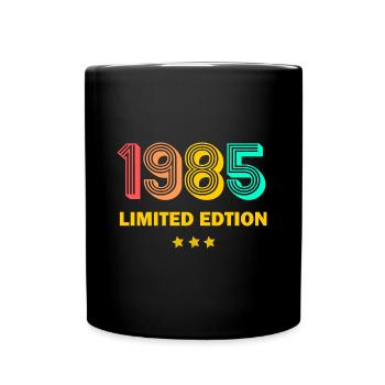 1985 Jahrgang 40.Geburtstag Geschenk geboren 1985 - Tasse einfarbig - Schwarz - Vorne