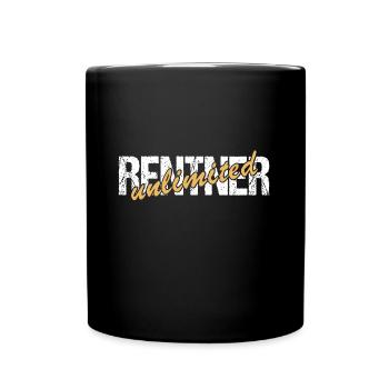 Rentner unlimited 2025 - Tasse einfarbig - Schwarz - Vorne
