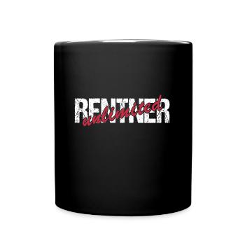Rentner unlimited 2025 - Tasse einfarbig - Schwarz - Vorne