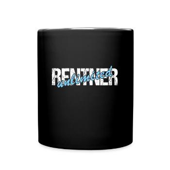 Rentner unlimited 2025 - Tasse einfarbig - Schwarz - Vorne
