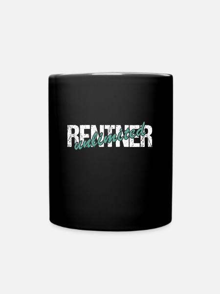 Rentner unlimited - Tasse einfarbig - Schwarz
