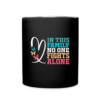 Hirnschlag Schlaganfall - Tasse einfarbig - Schwarz - Vorne
