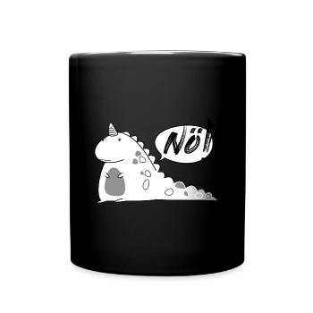 Nope! Dino dinosaur primeval funny gift - Full Colour Mug - black - Front