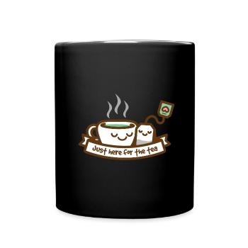 Juste ici pour le thé - Mug uni - noir - Devant