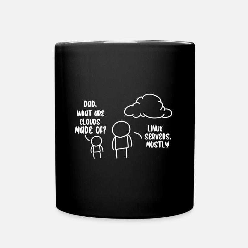 Cloud Storage Data Server Information Technology - Tasse einfarbig - Schwarz