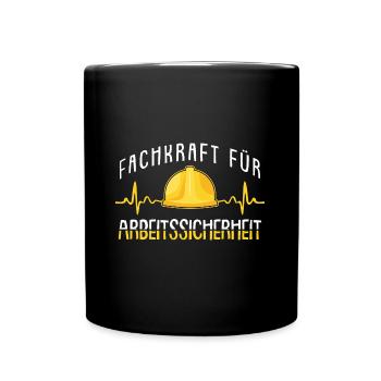 Arbeitssicherheit Herzschlag Sifa Sicherheitskraft - Tasse einfarbig - Schwarz - Vorne