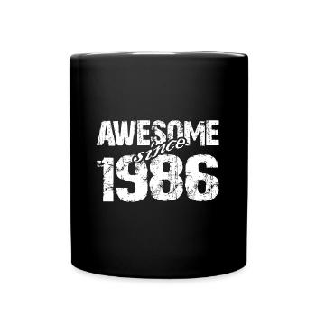 Born 1986 since 1986 exceptional - Full Colour Mug - black - Front