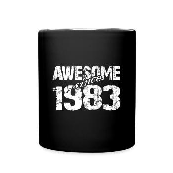Né en 1983 depuis 1983, il est extraordinaire - Mug uni - noir - Devant