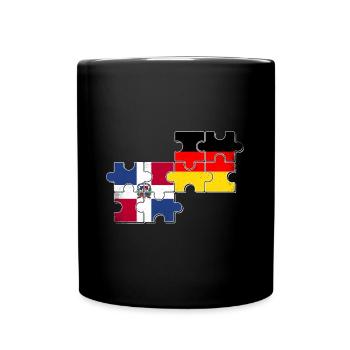 Germany Dominican Republic Love Flags - Full Colour Mug - black - Front