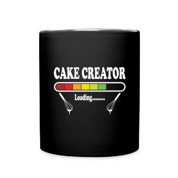 Backen Donut Kuchen - Tasse einfarbig - Schwarz - Vorne