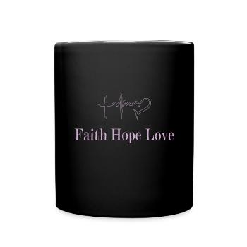 Foi Espérance Amour ! - Mug uni - noir - Devant