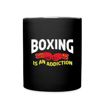 Boxing Boxer Martial Arts Boxing Ring Boxing Gloves - Full Colour Mug - black - Front