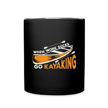 Kayak Bateau Canoë Paddle Double Paddle - Mug uni - noir - Devant