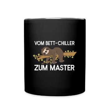 Sloth Faulenzer Süßes Faultier Geschenk - Tasse einfarbig - Schwarz - Vorne