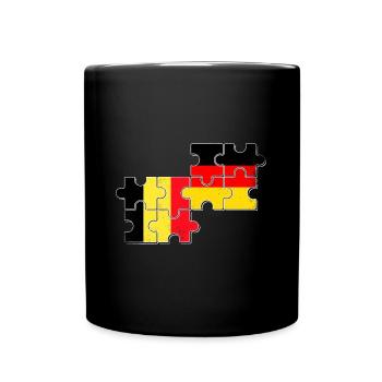 Belgium Germany Flag Belgian German - Full Colour Mug - black - Front