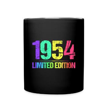 1954 Limited Edition Jahrgang 54er Retro Jahrgang - Tasse einfarbig - Schwarz - Vorne