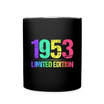1953 Limited Edition Jahrgang 53er Retro Jahrgang - Tasse einfarbig - Schwarz - Vorne