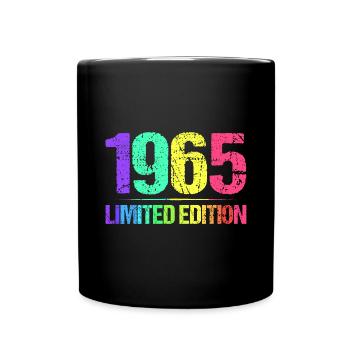 1965 Limited Edition Jahrgang 65er Retro Jahrgang - Tasse einfarbig - Schwarz - Vorne