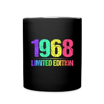 1968 Limited Edition Jahrgang 68er Retro Jahrgang - Tasse einfarbig - Schwarz - Vorne