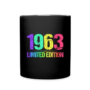 1963 Limited Edition Jahrgang 63er Retro Jahrgang - Tasse einfarbig - Schwarz - Vorne