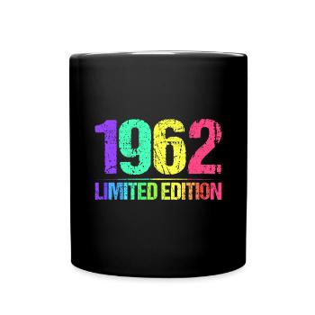 1962 Limited Edition Jahrgang 62er Retro Jahrgang - Tasse einfarbig - Schwarz - Vorne
