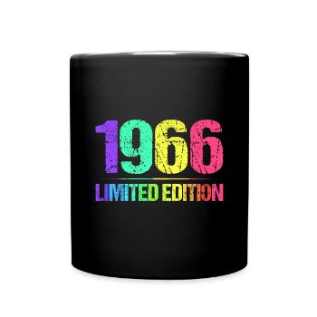 1966 Limited Edition Jahrgang 66er Retro Jahrgang - Tasse einfarbig - Schwarz - Vorne