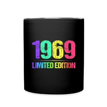 1969 Limited Edition Jahrgang 69er Retro Jahrgang - Tasse einfarbig - Schwarz - Vorne